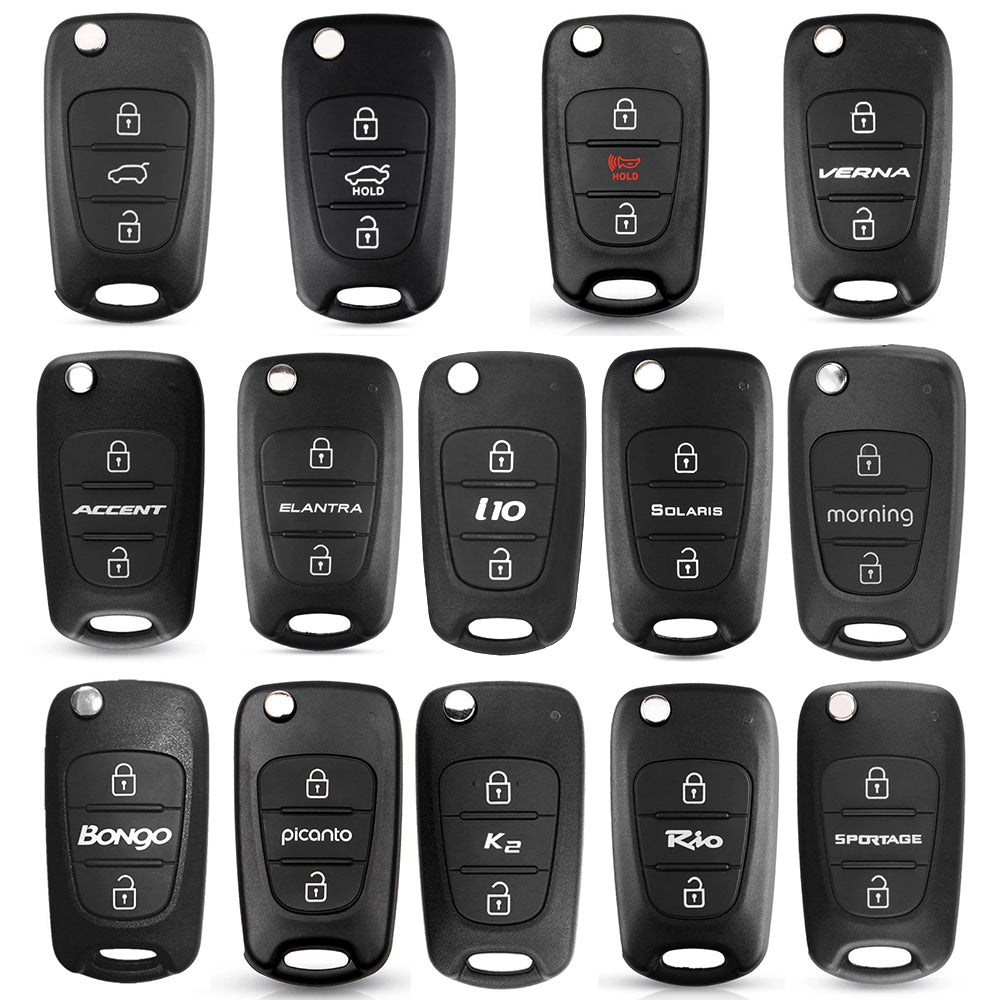 Auto ključna futrola Techsuit 2003.04 za Hyundai Elantra / Kia Picanto, Crna