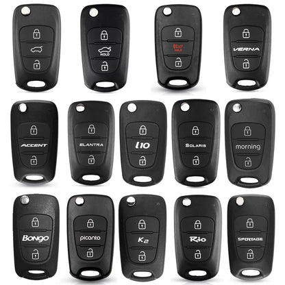 Auto ključna futrola Techsuit 2003.04 za Hyundai Elantra / Kia Picanto, Crna