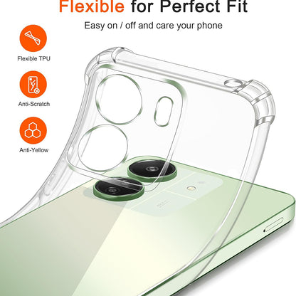 Maska s zaštitom kamere za Xiaomi Poco C65 / Redmi 13C, Techsuit, otporna na udarce, prozirna