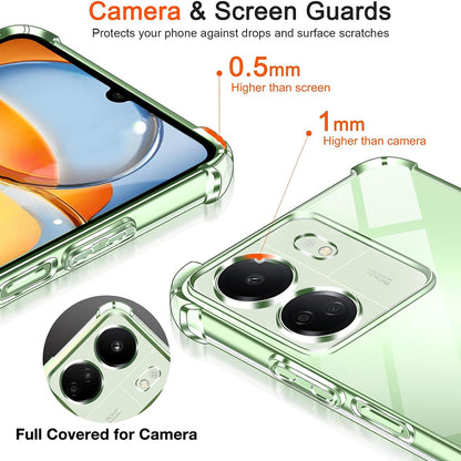 Maska s zaštitom kamere za Xiaomi Poco C65 / Redmi 13C, Techsuit, otporna na udarce, prozirna