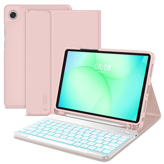 Futrola s tipkovnicom za Samsung Galaxy Tab A11+ / Tab A9+, Tech-Protect, SC PEN, Roza