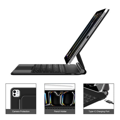 Futrola s tipkovnicom za Apple iPad Pro 13 (2025) / (2024), Tech-Protect, SmartCase Magnetic, Crna