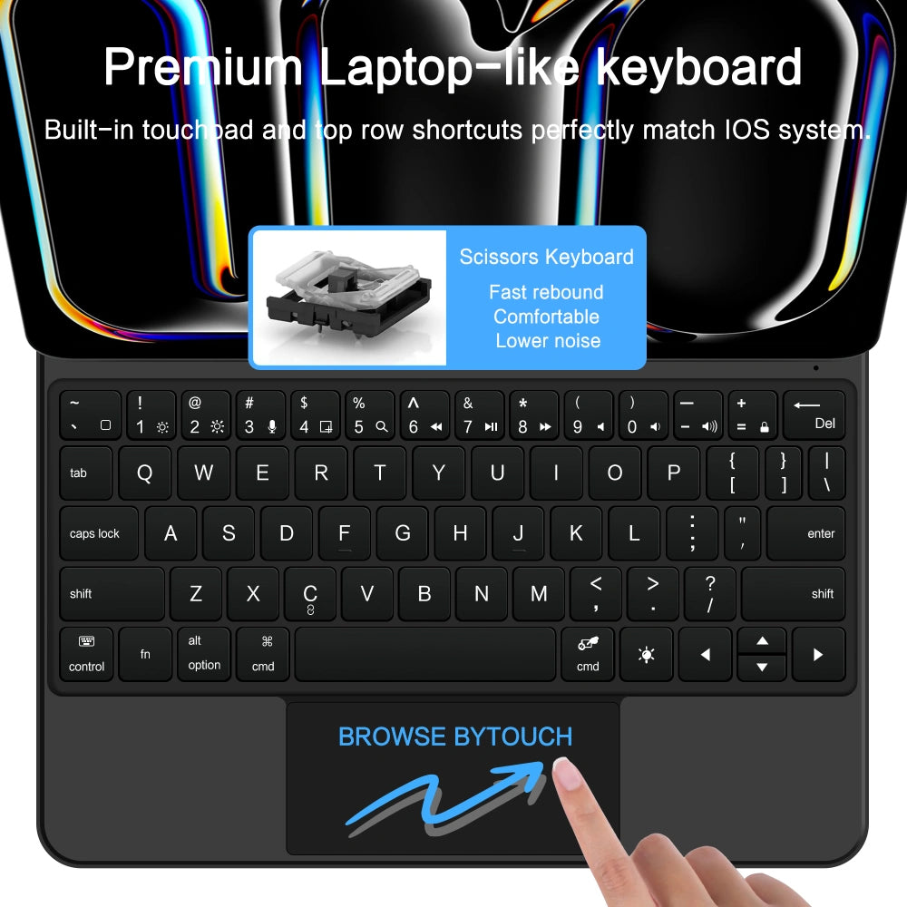 Futrola s tipkovnicom za Apple iPad Pro 13 (2025) / (2024), Tech-Protect, SmartCase Magnetic, Crna