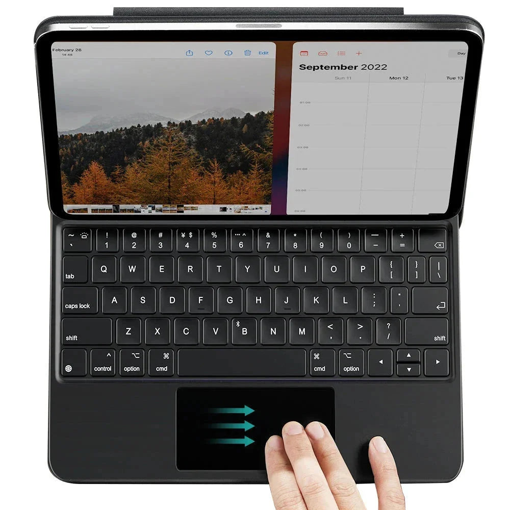 Futrola s tipkovnicom za Apple iPad (2025) / (2022), ESR, Rebound New, Crna