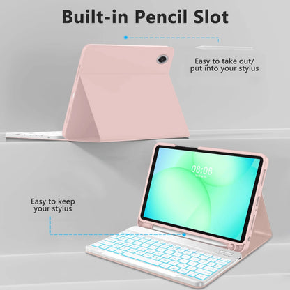Futrola s tipkovnicom za Samsung Galaxy Tab A11+ / Tab A9+, Tech-Protect, SC PEN, Roza