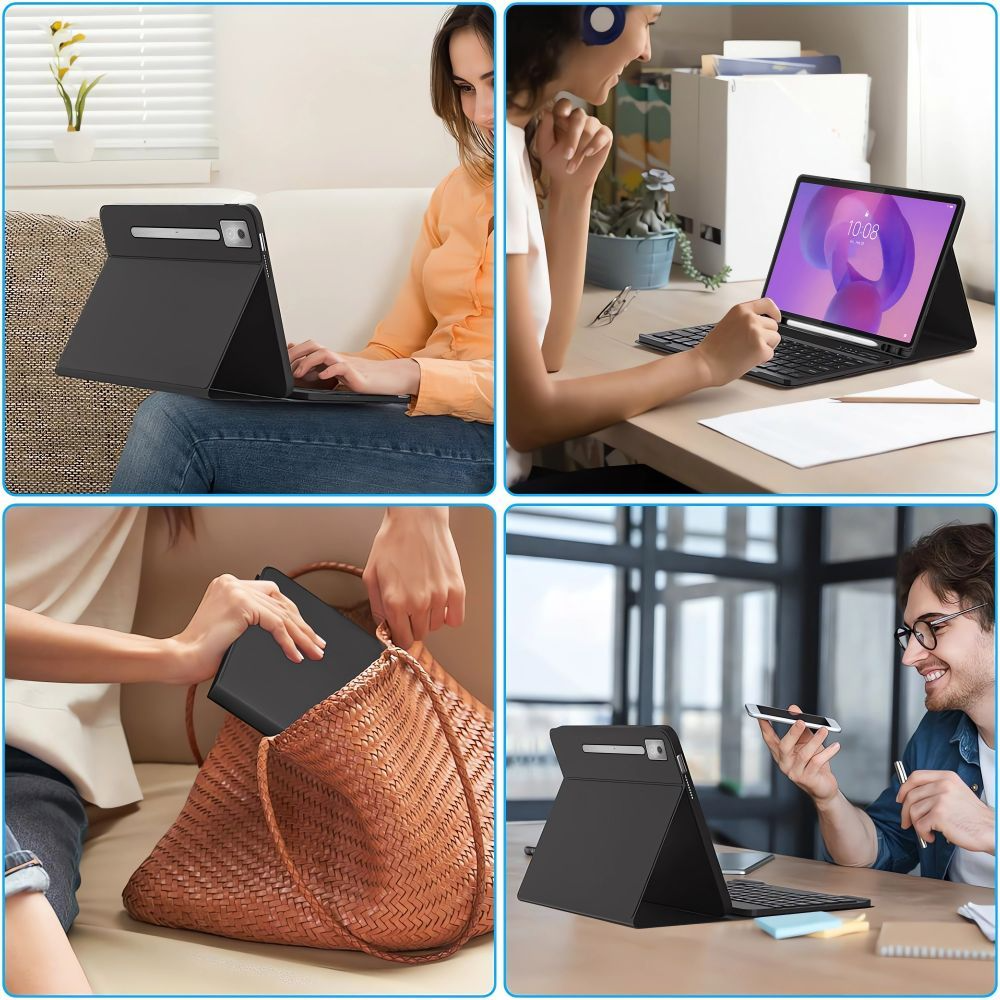 Futrola s tipkovnicom za Lenovo Idea Tab Pro, Tech-Protect, SC PEN, Crna