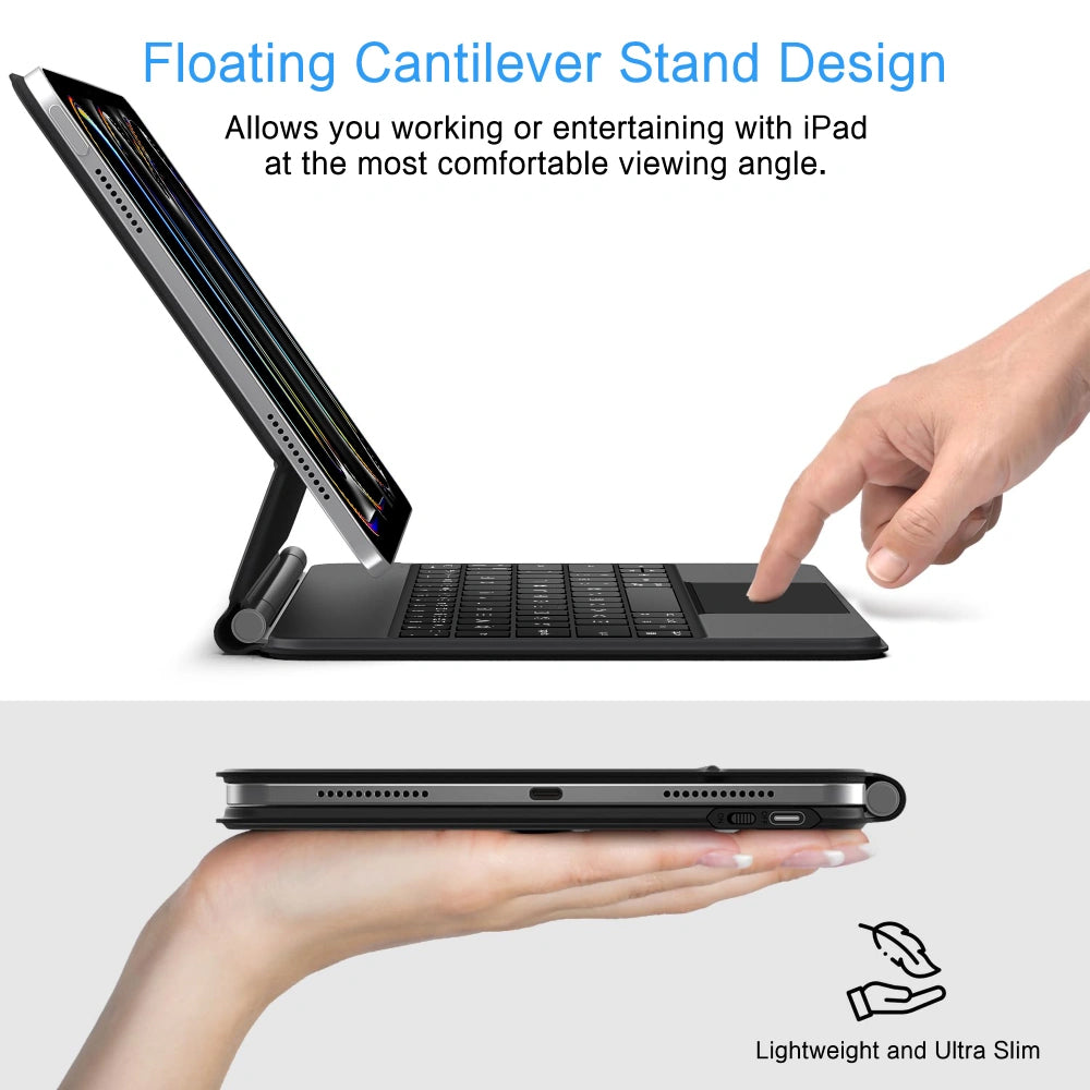 Futrola s tipkovnicom za Apple iPad Pro 13 (2025) / (2024), Tech-Protect, SmartCase Magnetic, Crna