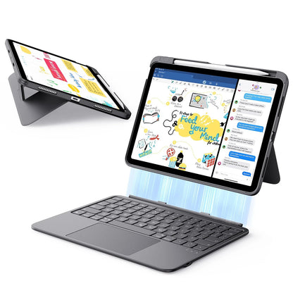 Futrola s tipkovnicom za Apple iPad (2025) / (2022), ESR, Flex, Siva