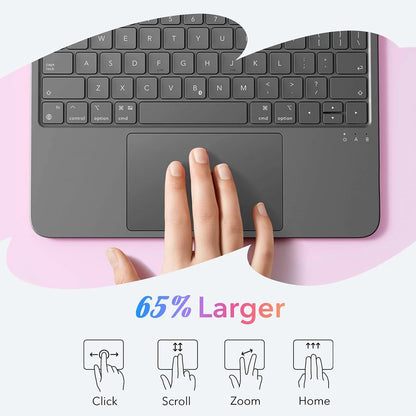 Futrola s tipkovnicom za Apple iPad (2025) / (2022), ESR, Flex, Siva
