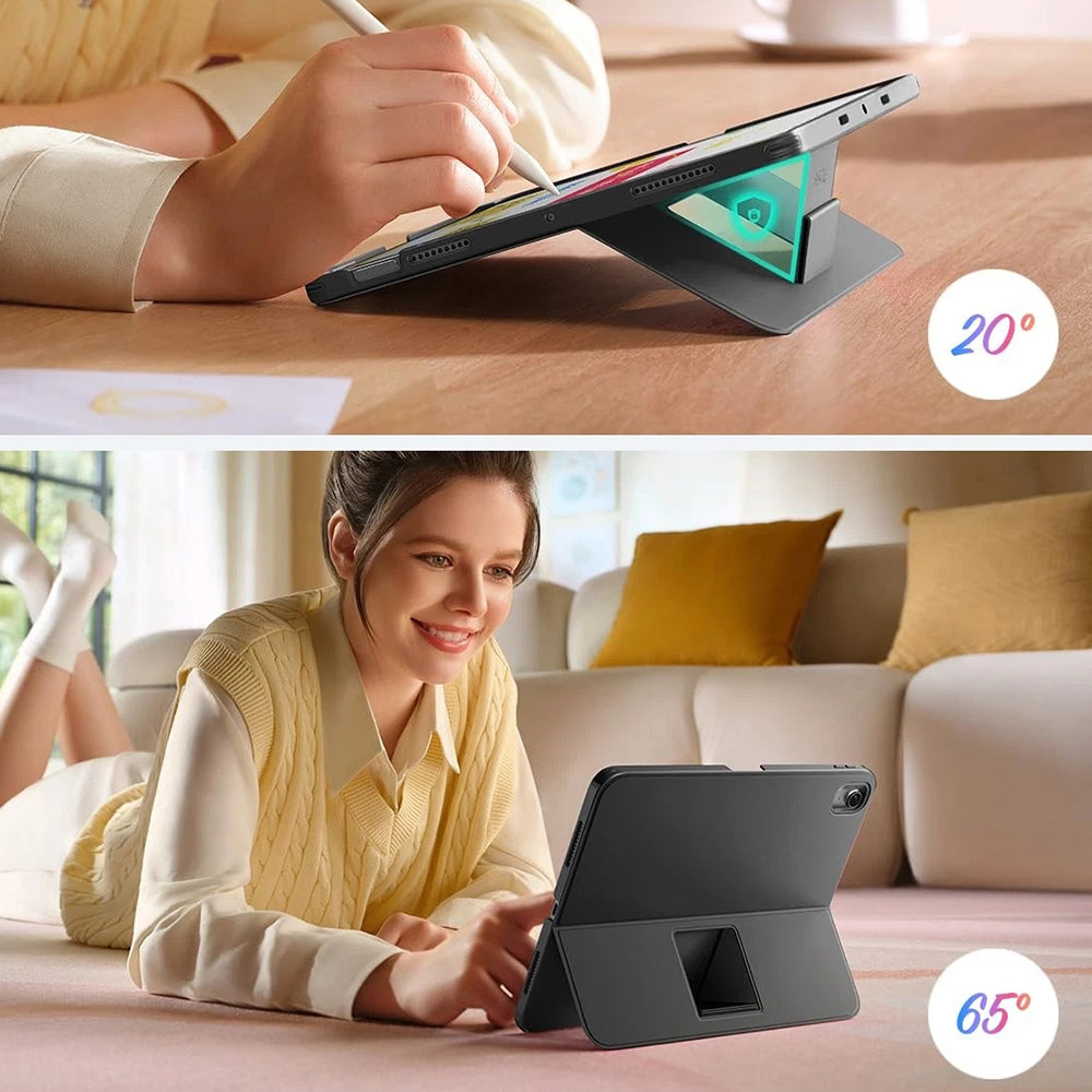 Futrola s tipkovnicom za Apple iPad (2025) / (2022), ESR, Flex, Siva