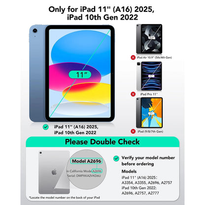Futrola s tipkovnicom za Apple iPad (2025) / (2022), ESR, Flex, Siva