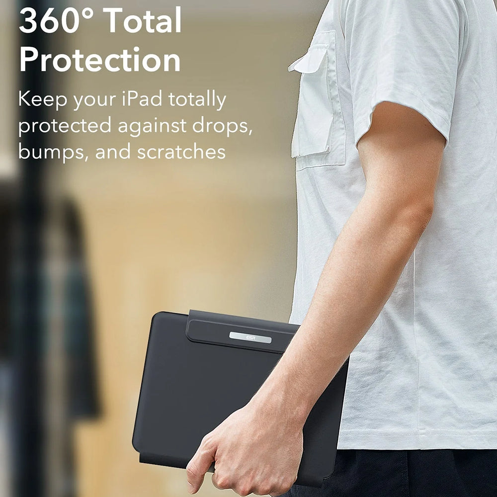 Futrola s tipkovnicom za Apple iPad (2025) / (2022), ESR, Rebound, Siva