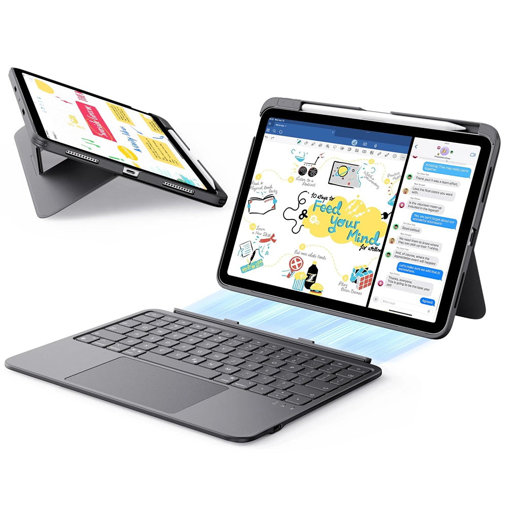 Futrola s tipkovnicom za Apple iPad Air 11 (2026) / iPad Air 11 (2025) / Air 11 (2024) / Air (2022) / Air (2020), ESR, Flex, Siva