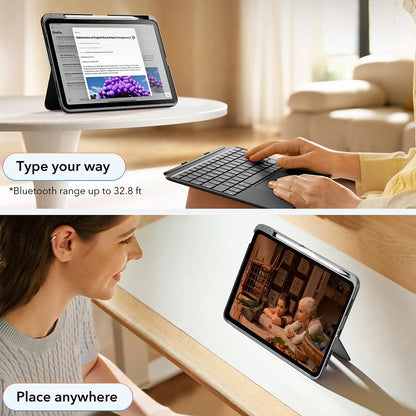 Futrola s tipkovnicom za Apple iPad Air 11 (2026) / iPad Air 11 (2025) / Air 11 (2024) / Air (2022) / Air (2020), ESR, Flex, Siva