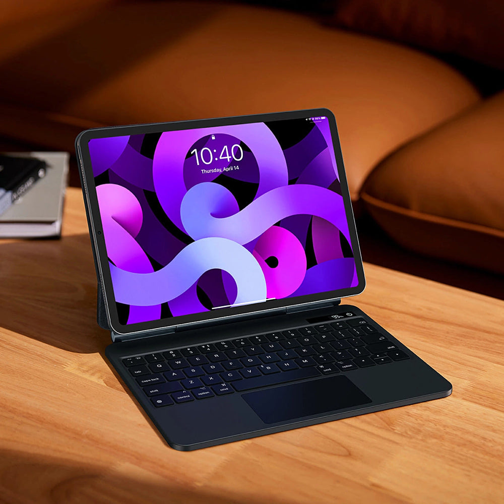 Futrola s tipkovnicom za Apple iPad Air (2022) / Air (2020) / Pro 11 (2018), Baseus, Brilliance with Digital Display, Siva