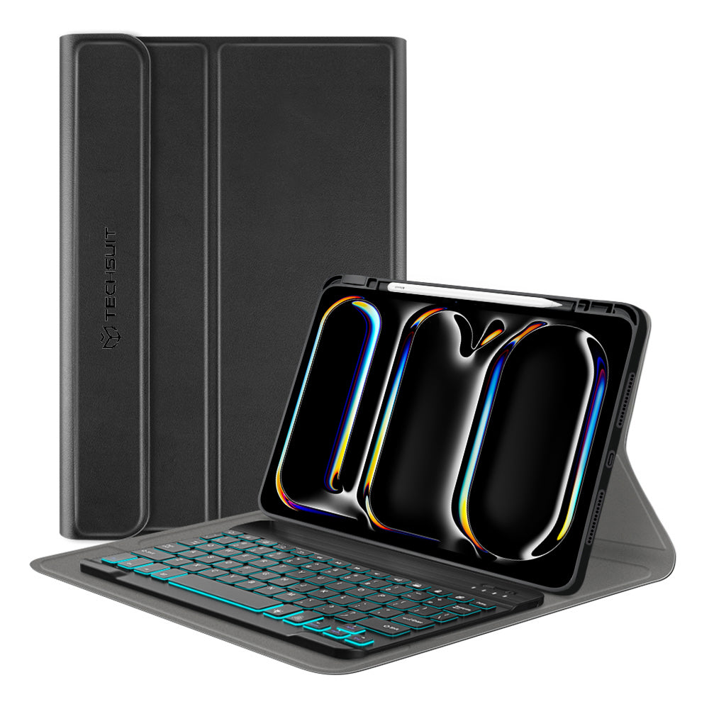 Futrola s tipkovnicom za Apple iPad Pro 11 (2024), Techsuit, CozyTab, Crna