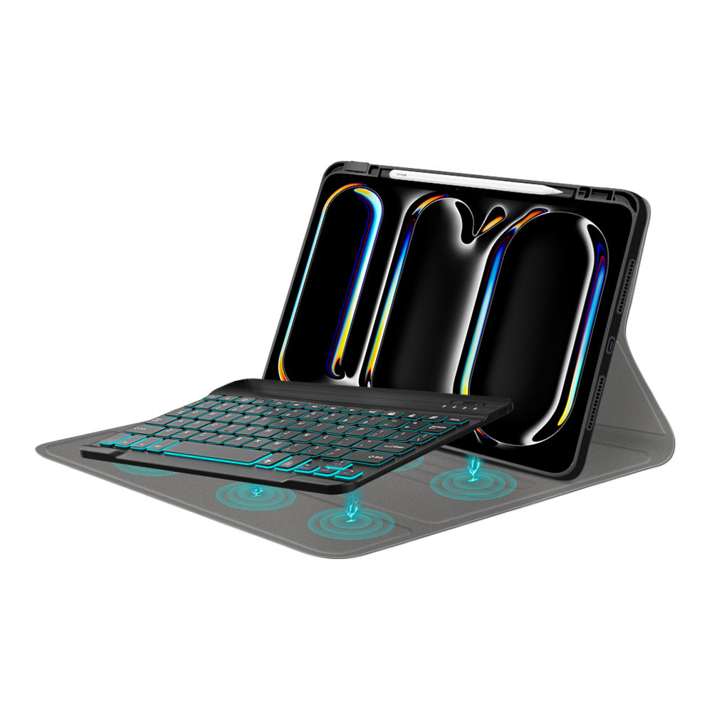 Futrola s tipkovnicom za Apple iPad Pro 11 (2024), Techsuit, CozyTab, Crna