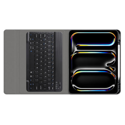 Futrola s tipkovnicom za Apple iPad Pro 11 (2024), Techsuit, CozyTab, Crna