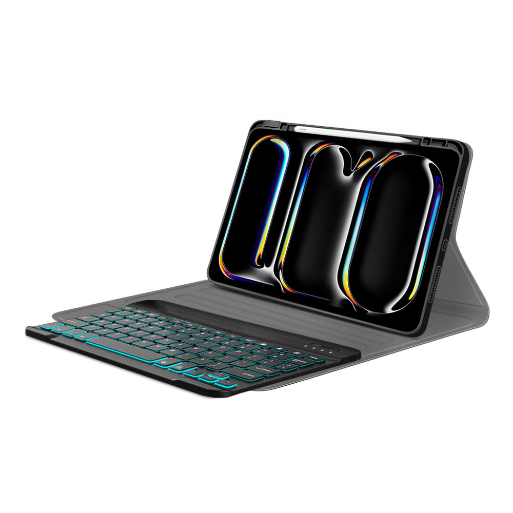 Futrola s tipkovnicom za Apple iPad Pro 11 (2024), Techsuit, CozyTab, Crna