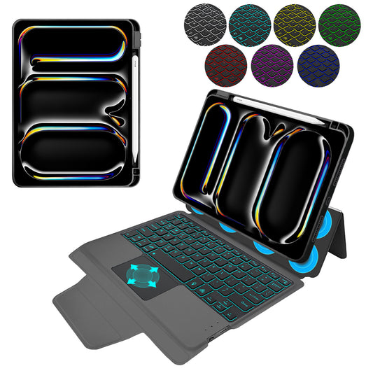 Futrola s tipkovnicom za Apple iPad Pro 11 (2024), Techsuit, KeyTab Pro, Crna