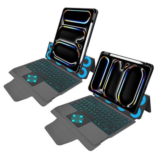Futrola s tipkovnicom za Apple iPad Pro 11 (2024), Techsuit, KeyTab Pro, Crna