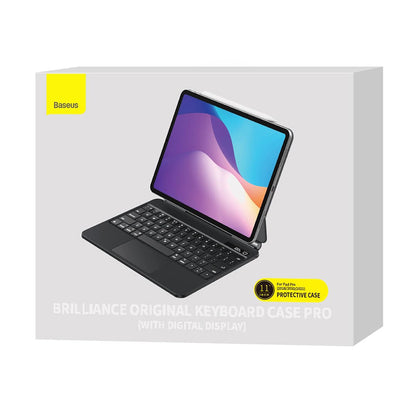 Futrola s tipkovnicom za Apple iPad Pro 12.9 (2022) / Pro 12.9 (2021) / Pro 12.9 (2020) / Pro 12.9 (2018), Baseus, Brilliance, Siva