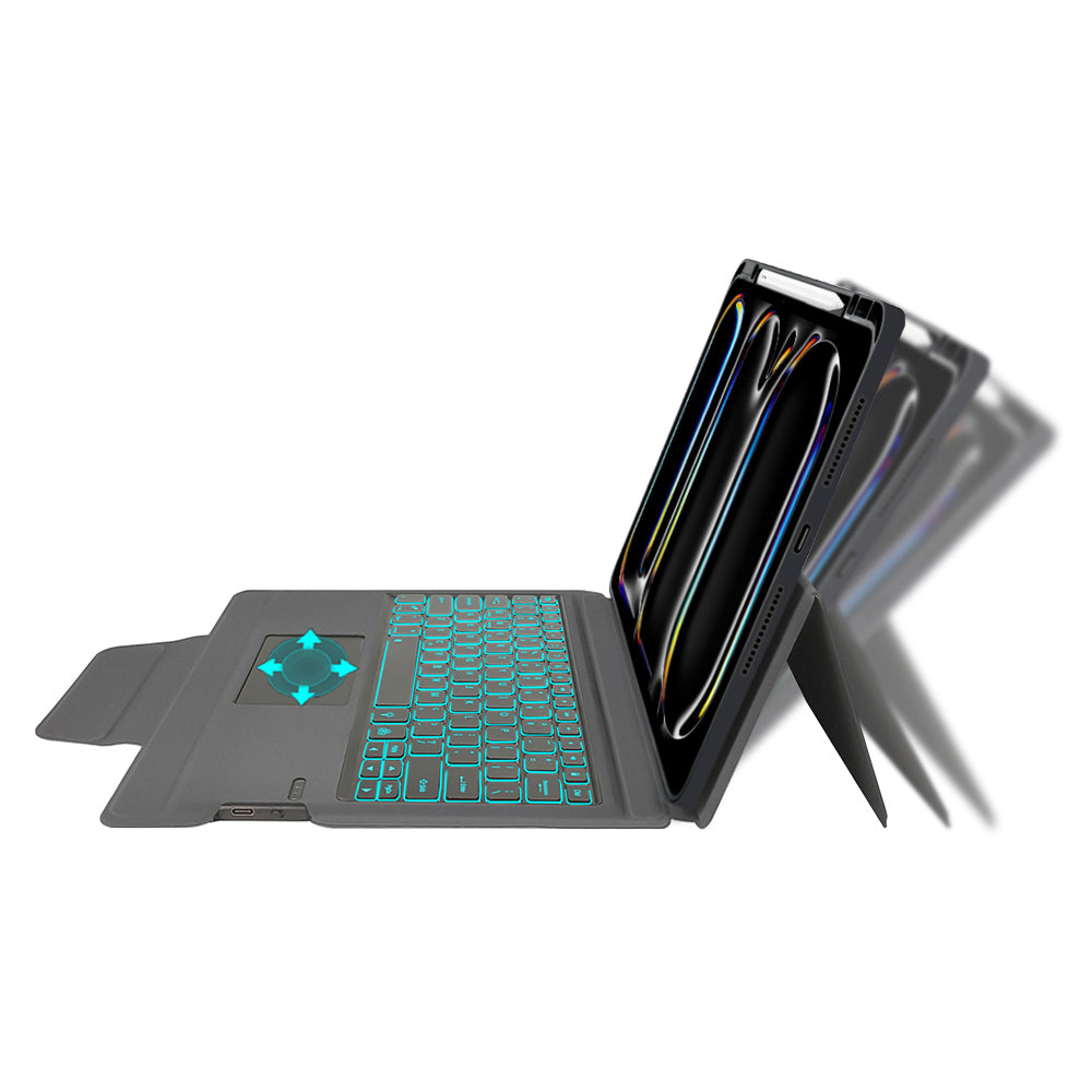 Futrola s tipkovnicom za Apple iPad Pro 13 (2024), Techsuit, KeyTab Pro, Crna