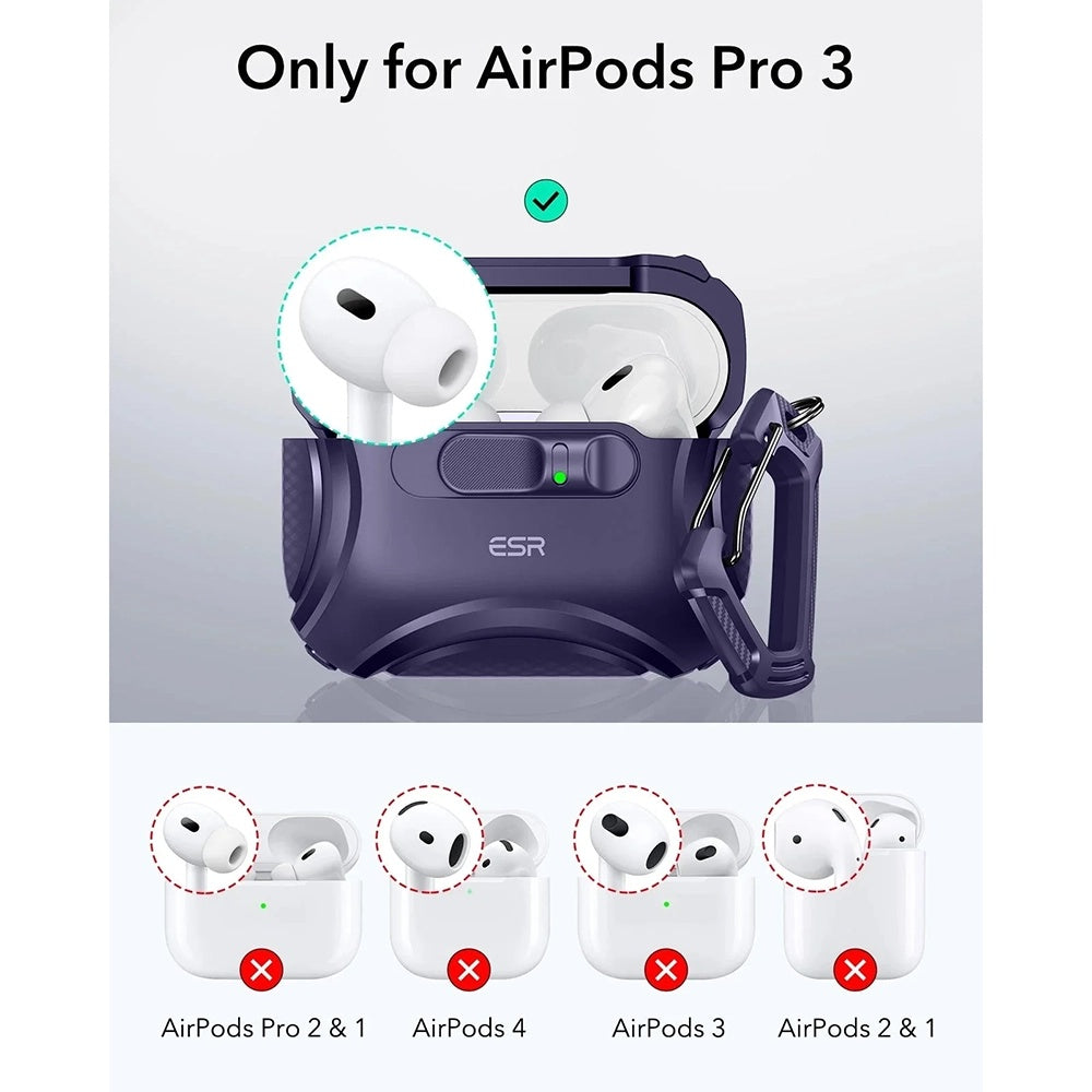 Futrola ESR Cyber FlickLock za Apple AirPods Pro 3, Ljubičasta
