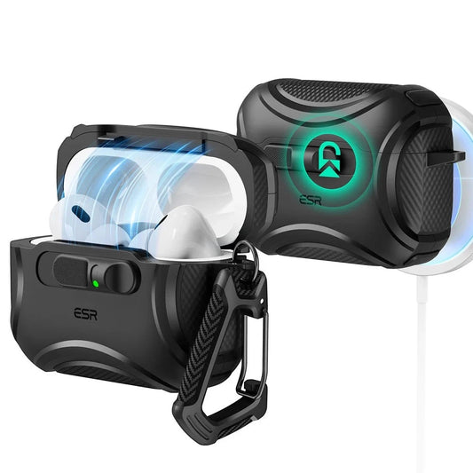 Futrola ESR Cyber FlickLock za Apple AirPods Pro 3, Crna