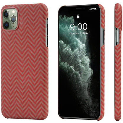 Futrola za Apple iPhone 11 Pro, Pitaka, MagEZ Car Herrignbone, Crvena KI1107