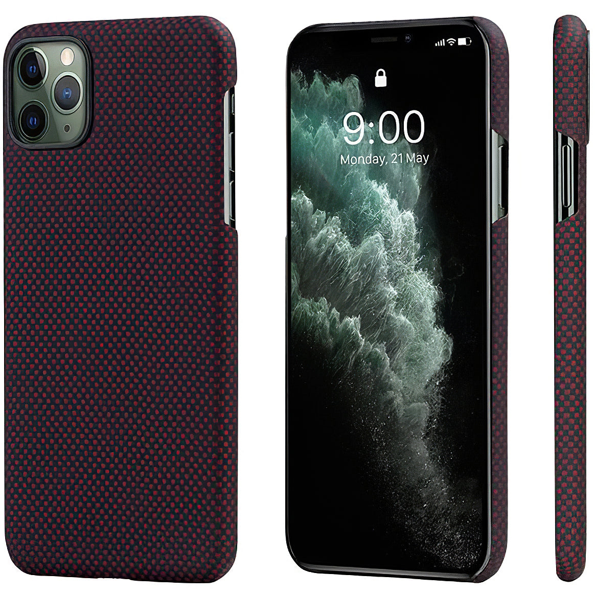 Futrola za Apple iPhone 11 Pro Max, Pitaka, MagEZ Car Plain, Crna KI1104M