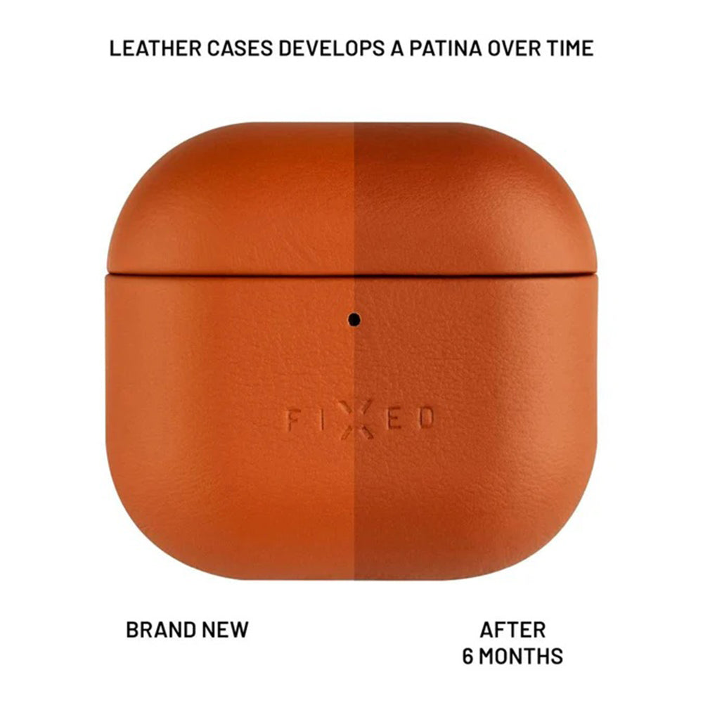 Futrola Fixed PodsLeather za Apple AirPods 4, Smeđa