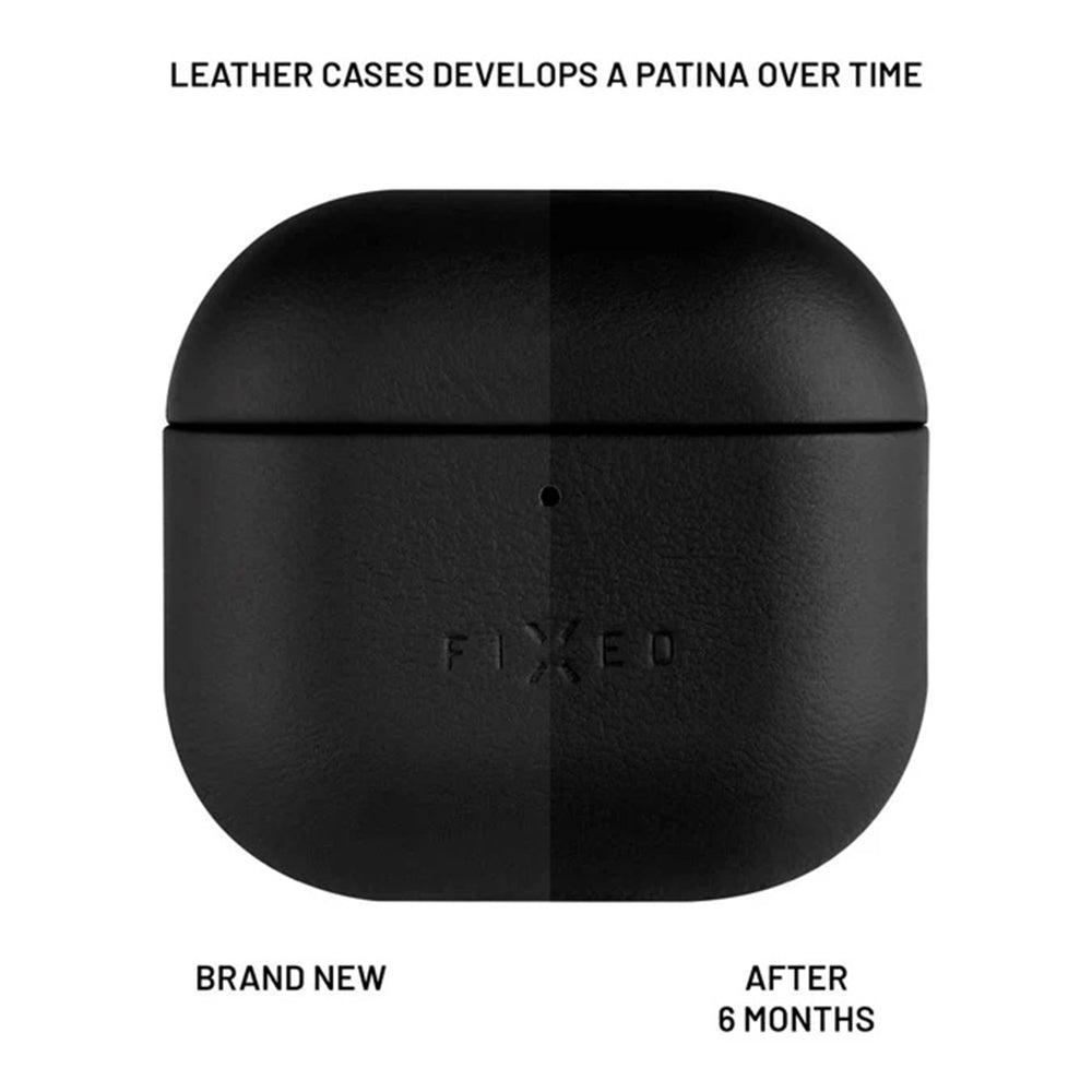 Futrola Fixed PodsLeather za Apple AirPods 4, Crna