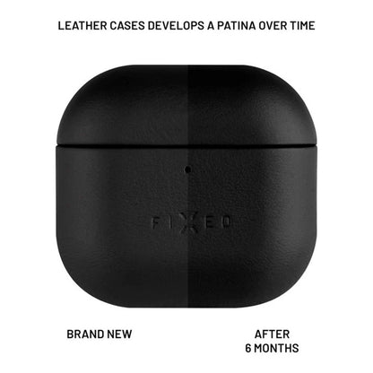 Futrola Fixed PodsLeather za Apple AirPods 4, Crna