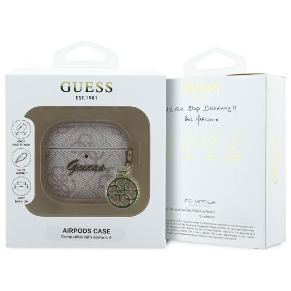 Futrola Guess 4G Charm za Apple AirPods 4, Roza