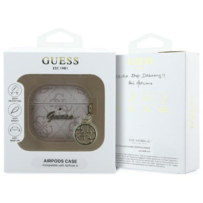 Futrola Guess 4G Charm za Apple AirPods 4, Roza