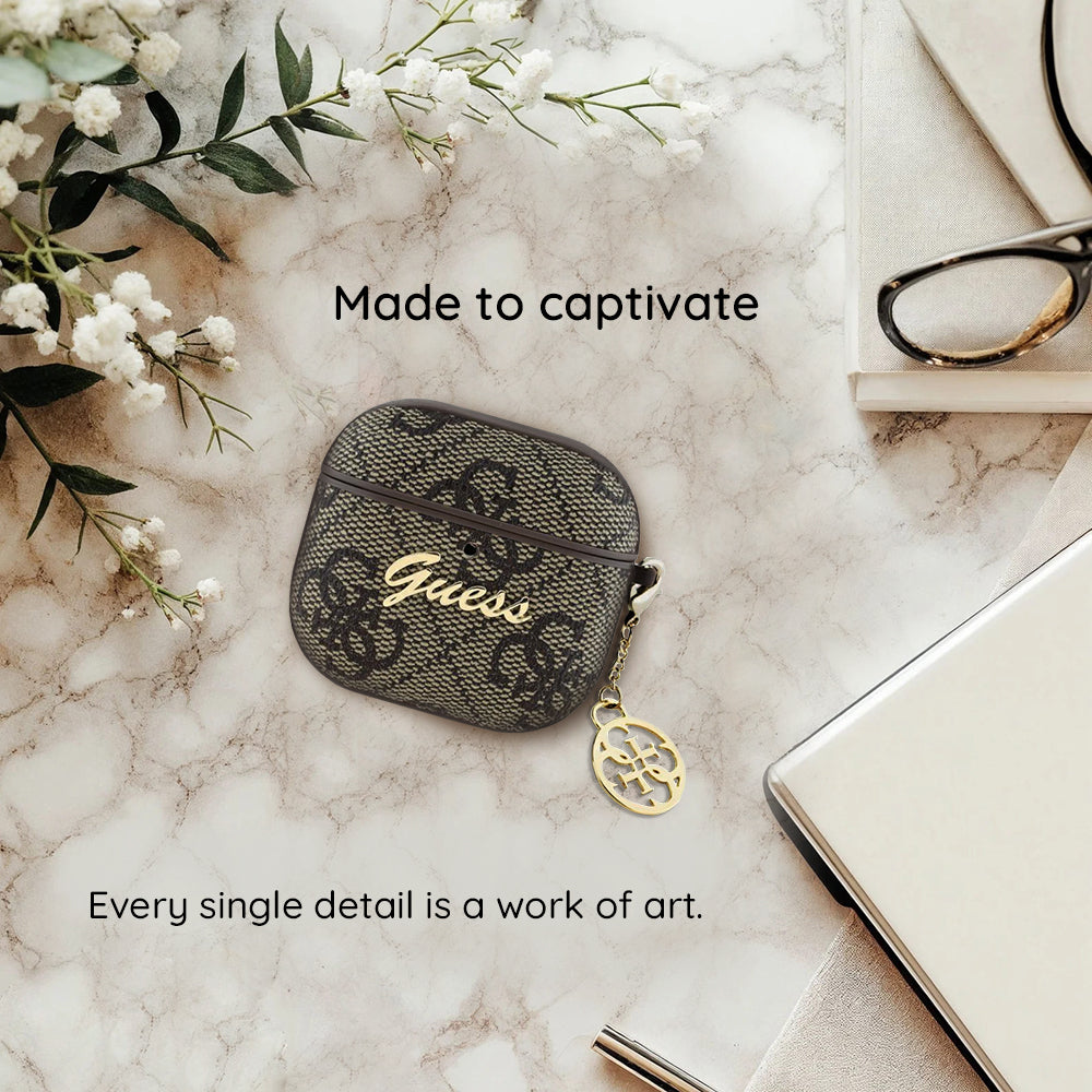 Futrola Guess 4G Charm za Apple AirPods 4, Crna