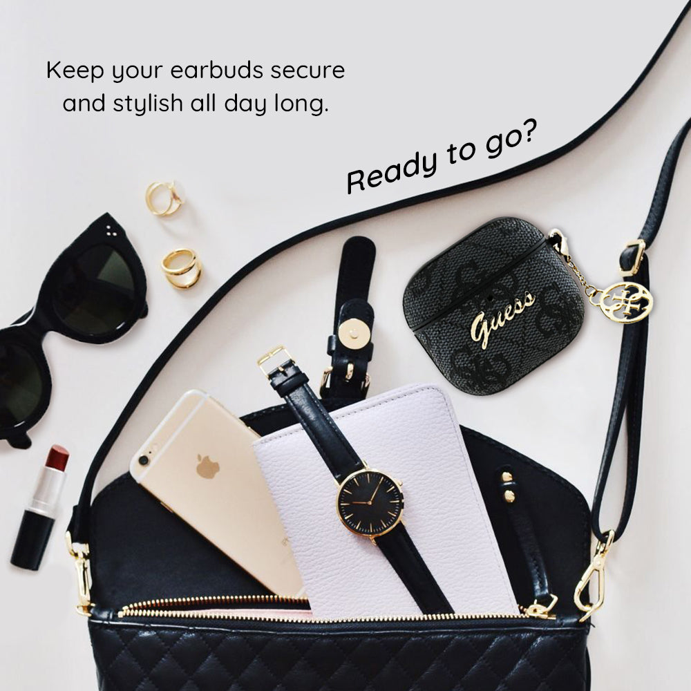 Futrola Guess 4G Charm za Apple AirPods 4, Crna