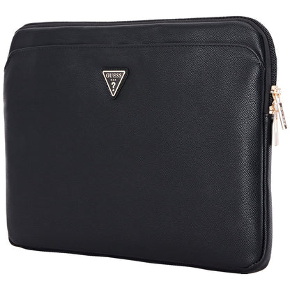 Futrola Guess Grained Triangle Logo za Laptop 14 inča, Crna