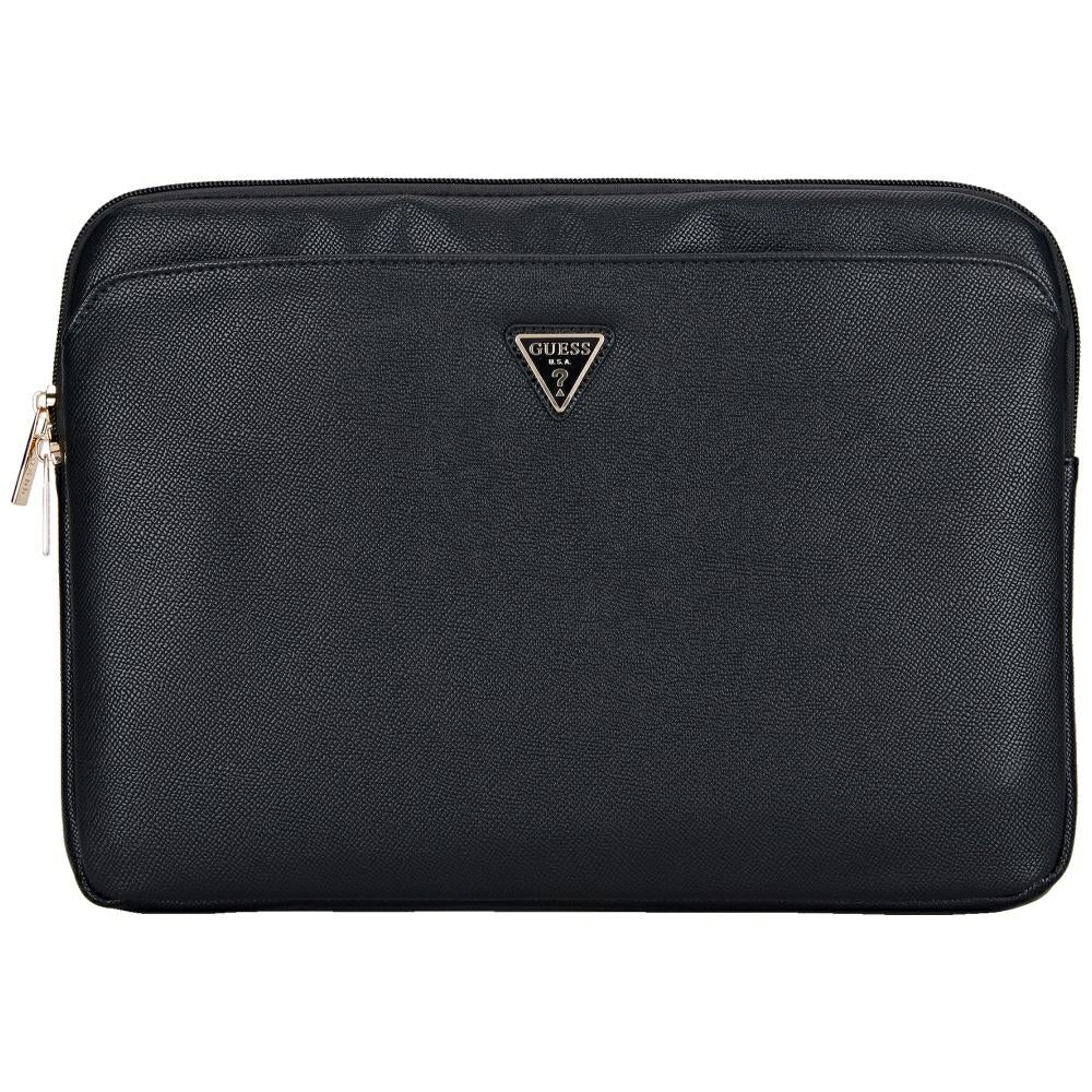 Futrola Guess Grained Triangle Logo za Laptop 14 inča, Crna