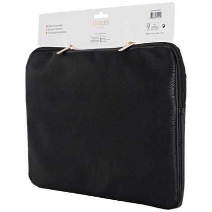 Futrola Guess Grained Triangle Logo za Laptop 14 inča, Crna