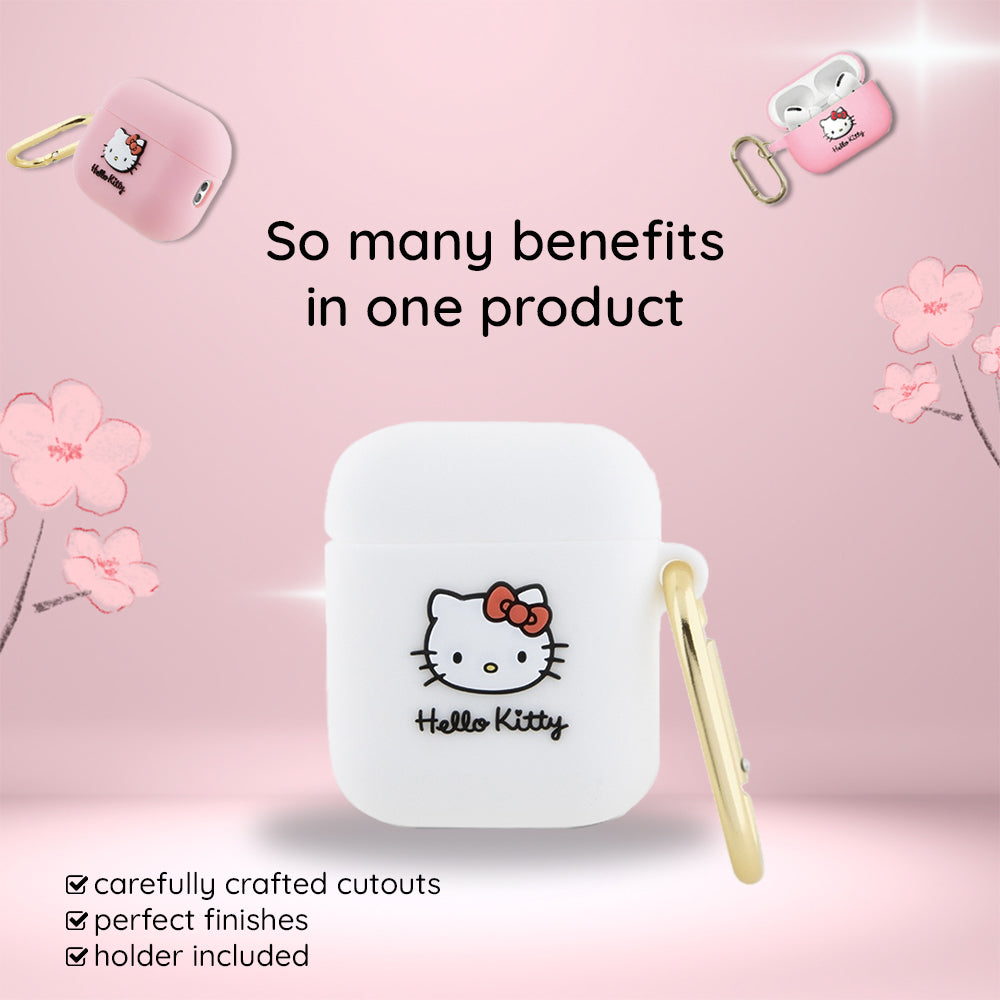 Futrola Hello Kitty 3D Kitty Head za Apple AirPods Pro 2, Roza