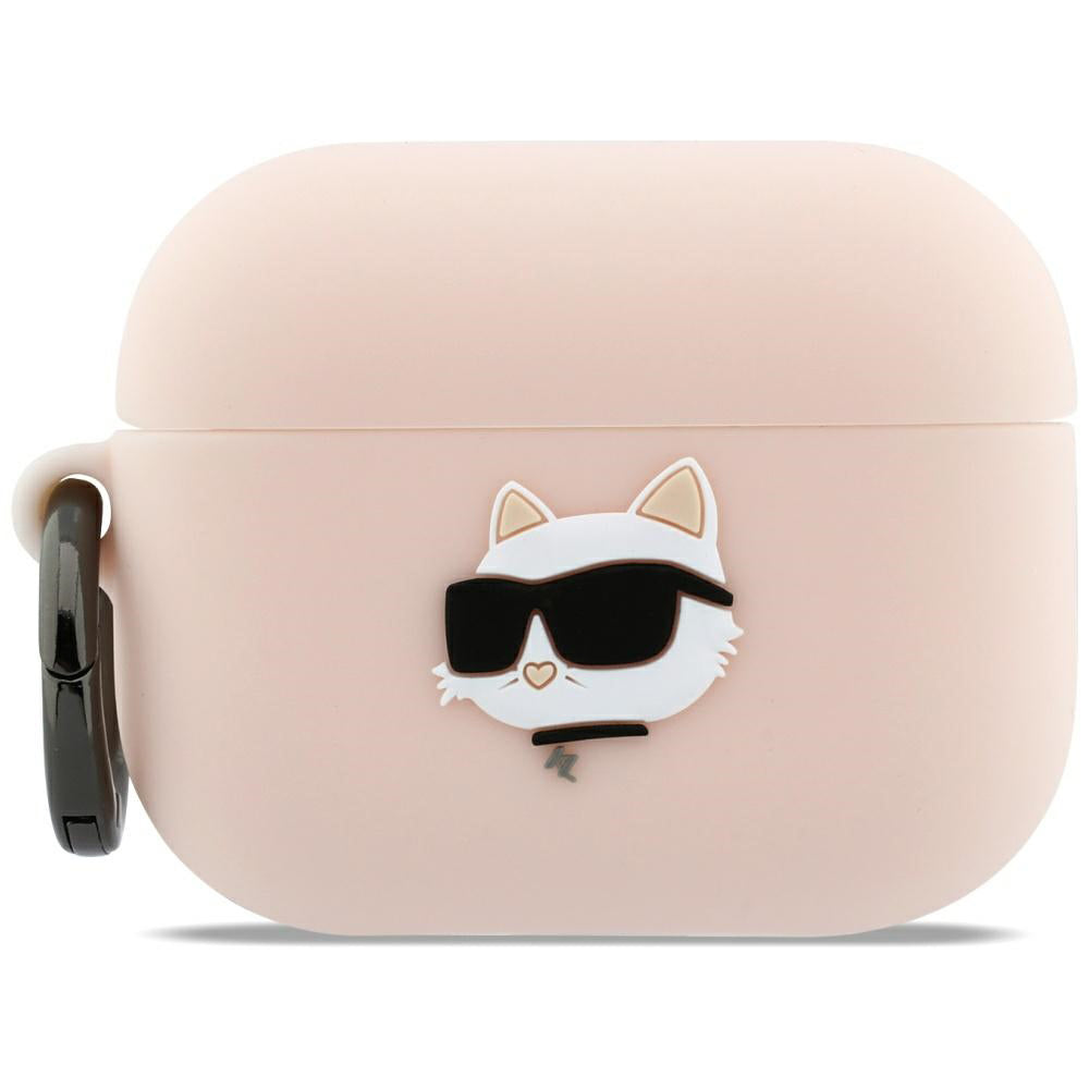 Futrola Karl Lagerfeld Silicone Choupette's Head 3D za Apple AirPods Pro 3, Roza