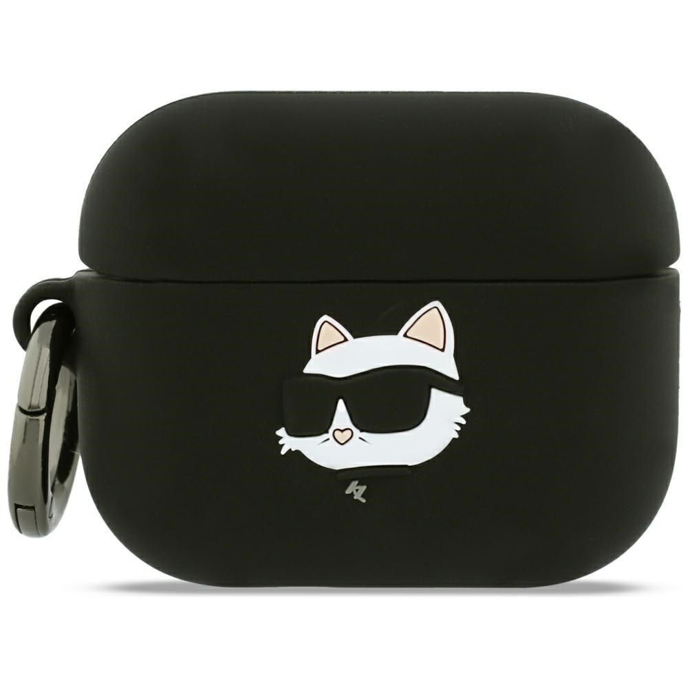 Futrola Karl Lagerfeld Silicone Choupette's Head 3D za Apple AirPods Pro 3, Crna