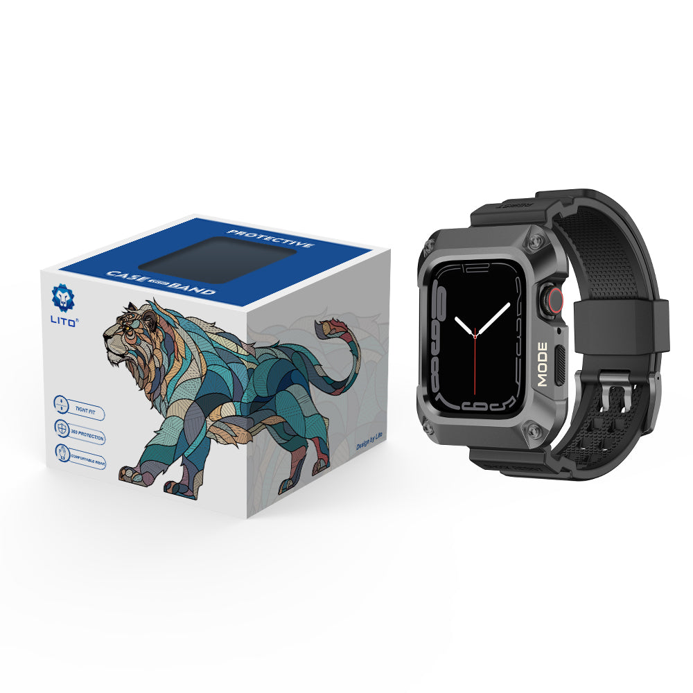 Remen Lito RuggedArmor za Apple Watch 44mm seriju, Sivi