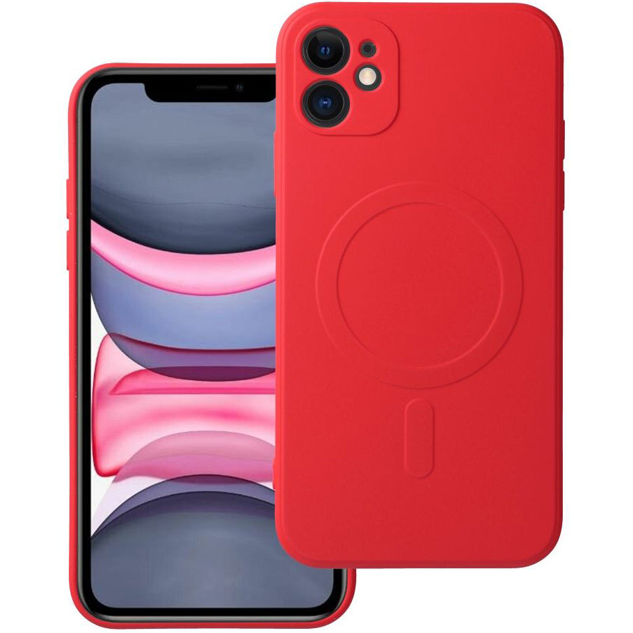 MagSafe maska za Apple iPhone 11, OEM, Silicone Mag, Crvena