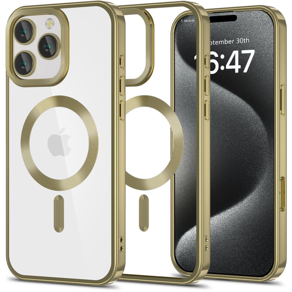 Futrola MagSafe za Apple iPhone 16 Pro Max, Tech-Protect, Magflex Satin, Zlatna