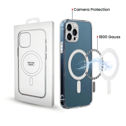 MagSafe maska za Apple iPhone 16 Pro, OEM, Prozirna s zaštitom kamere, Prozirna