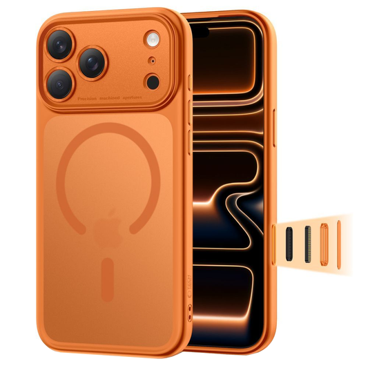 Futrola MagSafe za Apple iPhone 17 Pro, Tech-Protect, MagPeak, Mat Narančasta