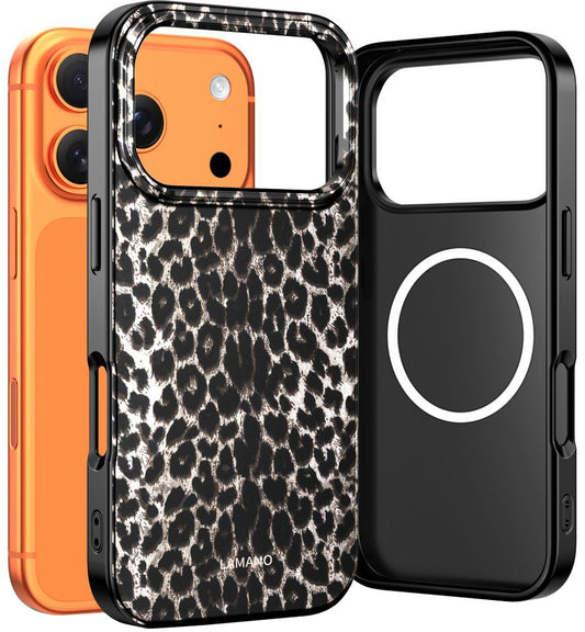 MagSafe futrola za Apple iPhone 17 Pro, Tech-Protect, Lamano Leopard, Crna